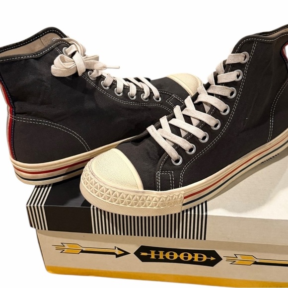 Hood 1967 Rocket High Cut Vintage Black Men's 7.5 Women's 9.5 - Picture 10 of 13